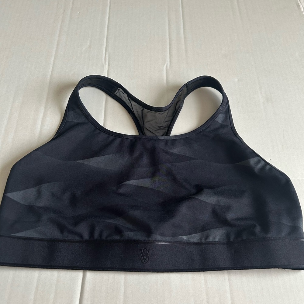 Victoria's Secret Black Mesh Sports Bra size XXL women.